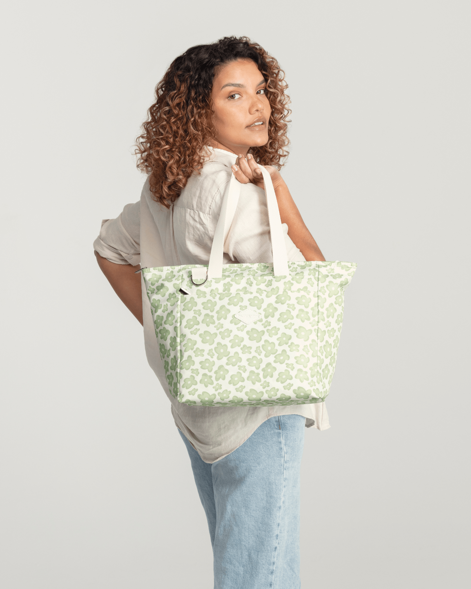 Go - to Tote Bag Sage Floral 20L - DACOSTA