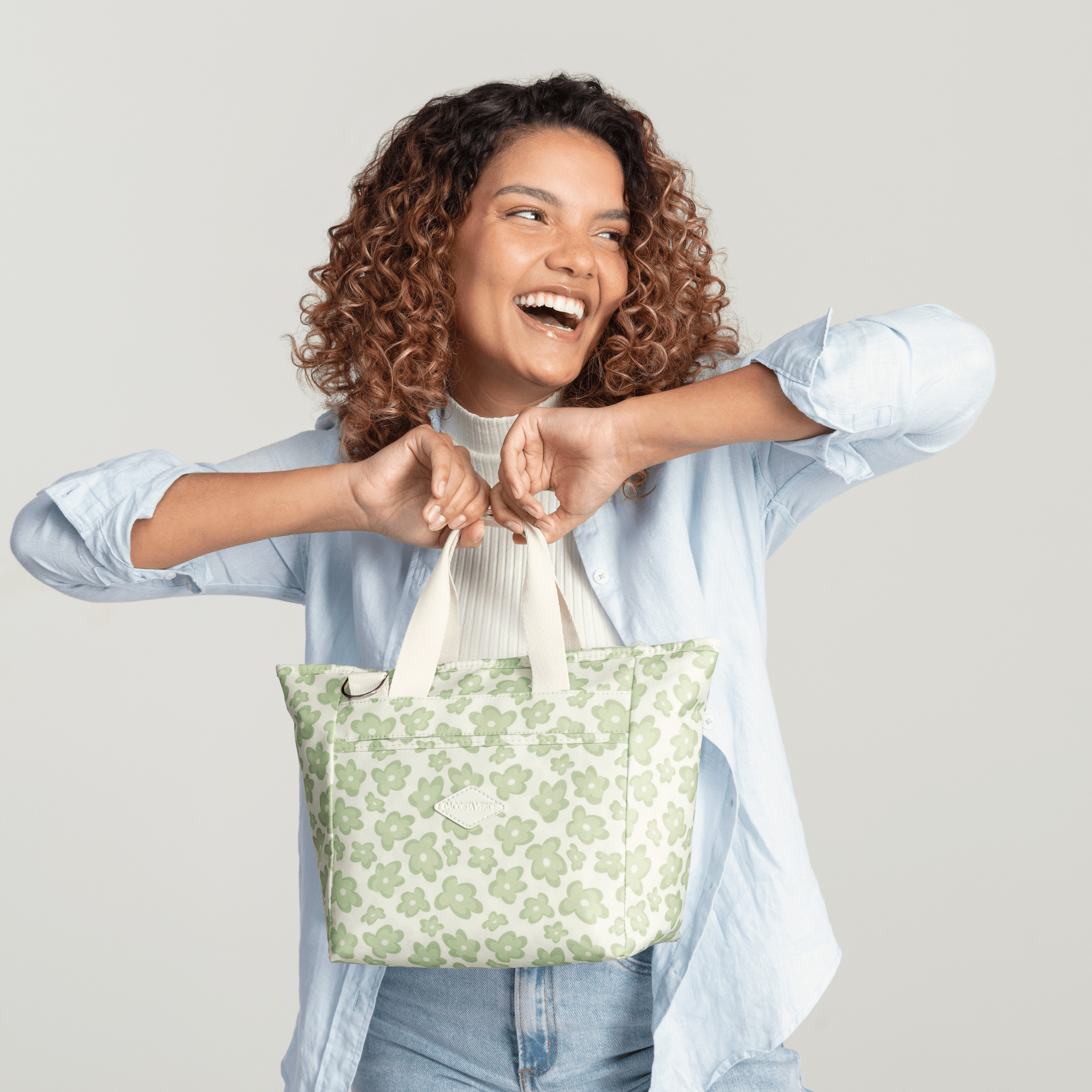 Lunch Tote Sage Retro Floral 13L - DACOSTA