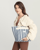 Go - to Tote Bag Navy Stripe 20L - DACOSTA