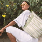 Tote Cooler Sage Stripe - DACOSTA